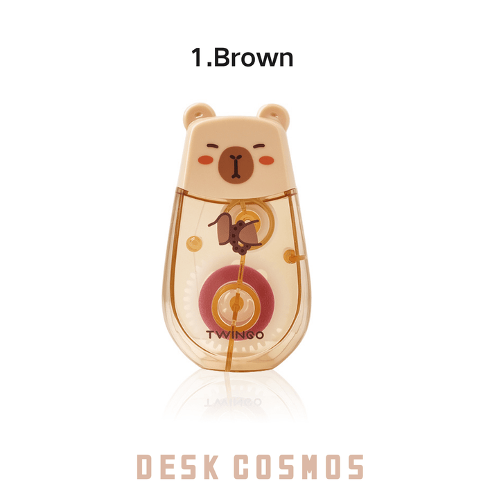 Capibara Themed Double-sided Tape Brown Cute Design Strong Adhesive