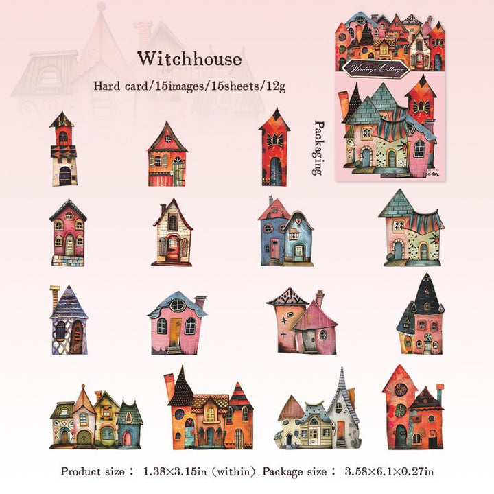 Weird Cottage Retro Cottage Stickers for Personalizing Decor