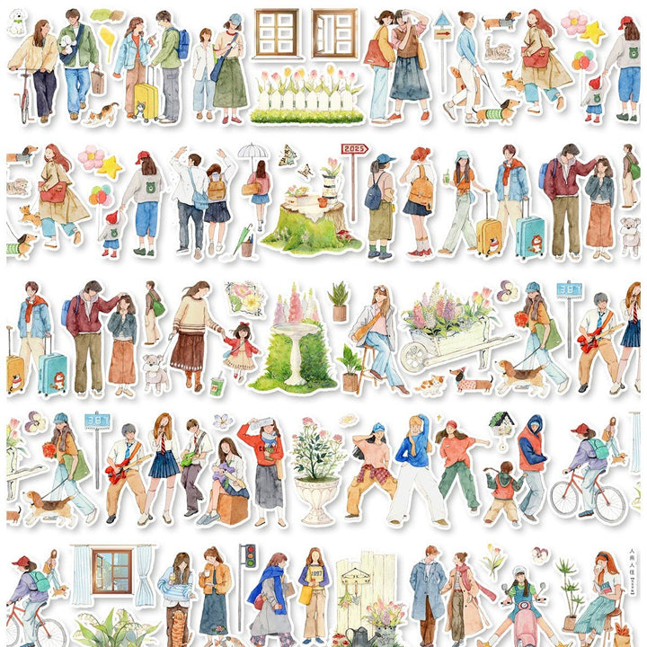 Daily Life Characters Washi Tape Suitable For Planner Decoration