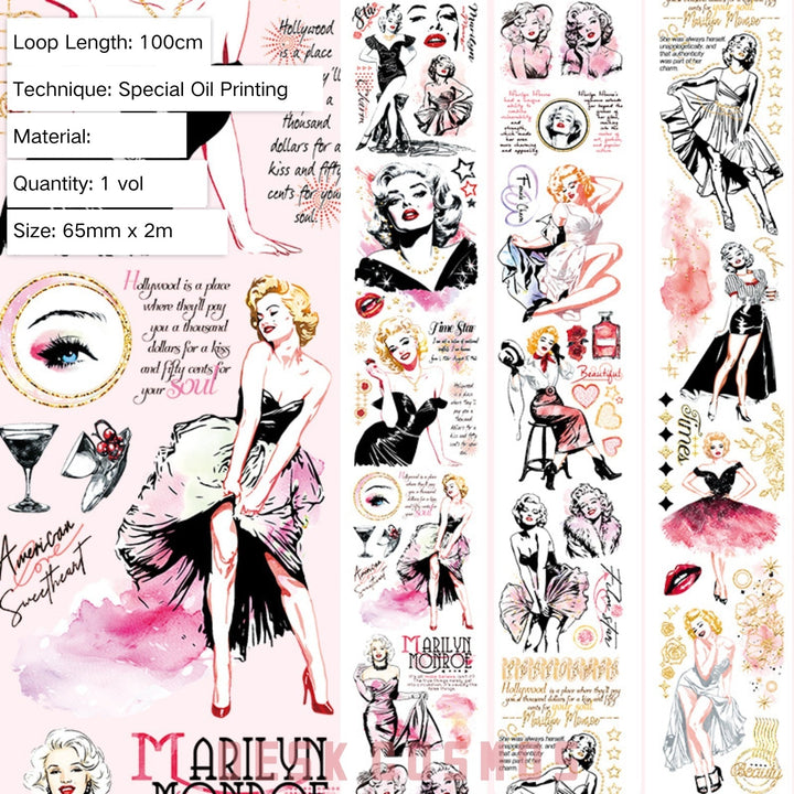 Monroe Retro PET Tape for Scrapbooking Projects