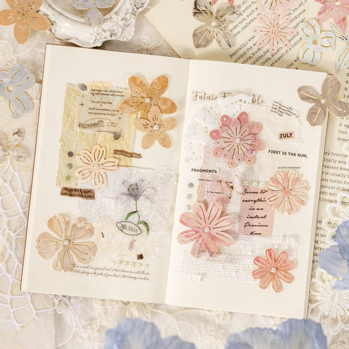 Cherish Flowers Floral Embossed Craft Paper for Scrapbooking