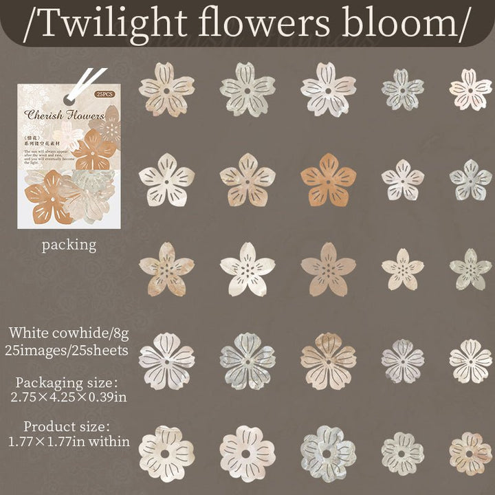 Cherish Flowers Twilight Flowers Bloom Floral Embossed Paper