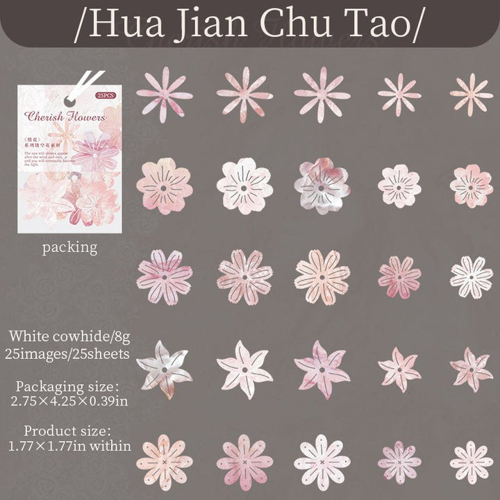 Cherish Flowers Hua Jian Chu Tao Floral Embossed Paper