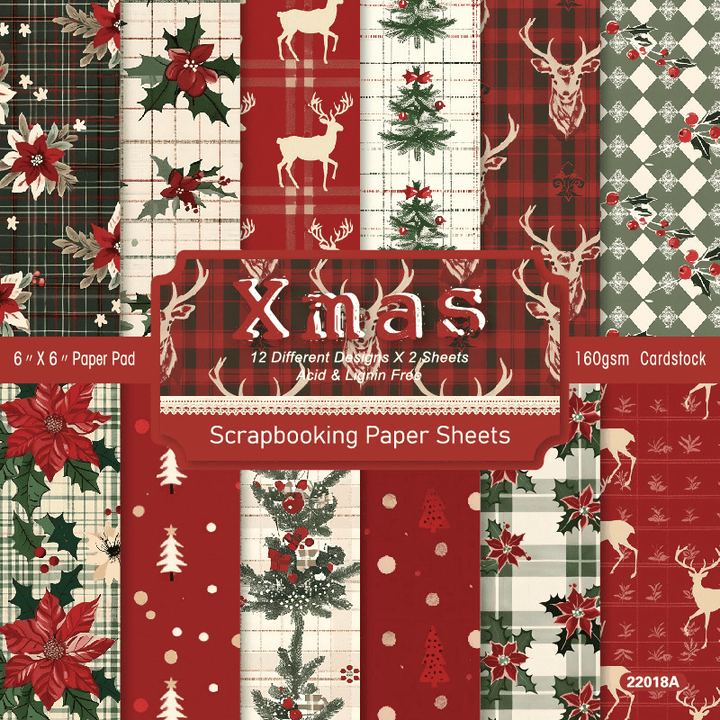 Christmas Craft Paper Reindeer Scrapbook Decoration