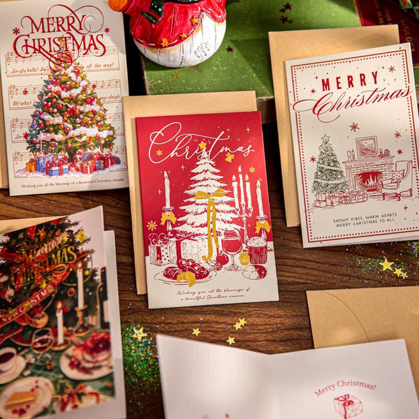 Christmas Candlelight Hymn Series Festive Greeting Cards