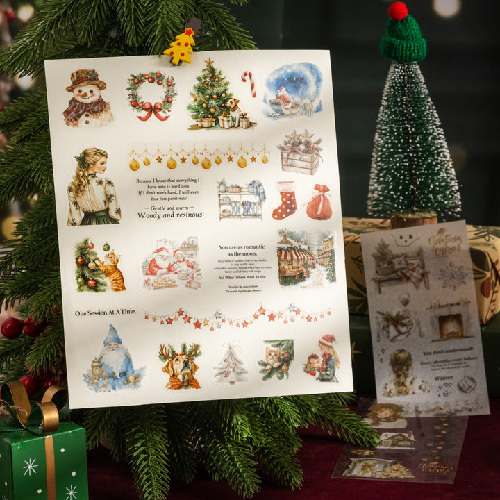 Christmas Gift Book Washi Stickers for Holiday Scrapbook