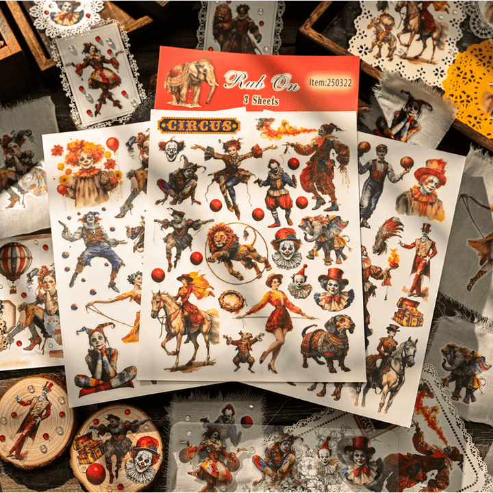 Spitfire American Style Circus Stickers for Diary Decor