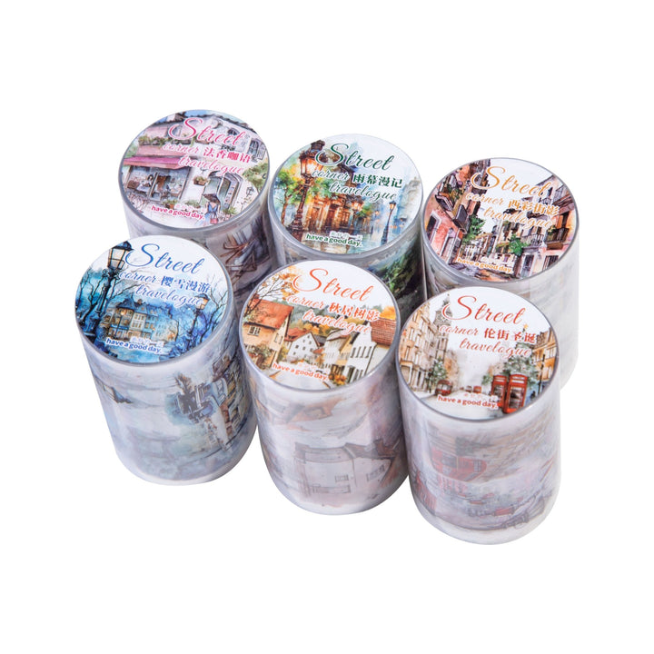 Street Corner Travelogue PET Tapes City Light Urban Decoration