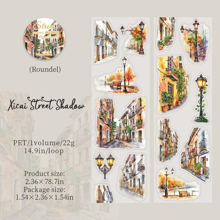 Street Corner Travelogue City Tapes Urban Floral Light for DIY Projects