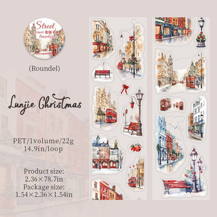 Street Corner Travelogue City Tapes Seasonal Flower Light for Journal