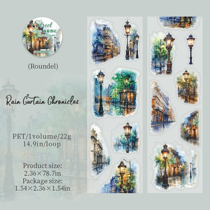 Street Corner Travelogue Urban City Tapes Light for Personal Decoration