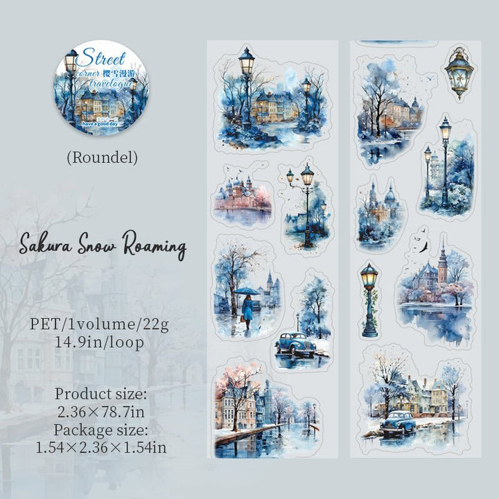 Street Corner Travelogue PET Tapes Urban Light for Art Projects