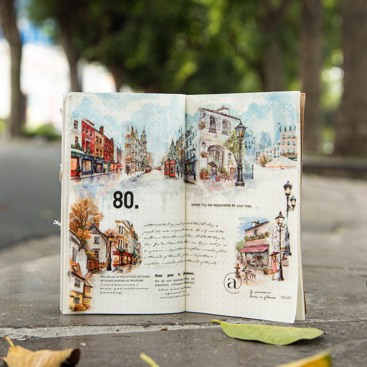 Street Corner Travelogue Urban Tapes PET Light Flower Design
