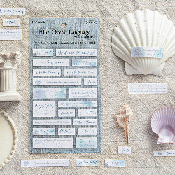 Cloth Stickers Words on Cloth Fabric Surface Style