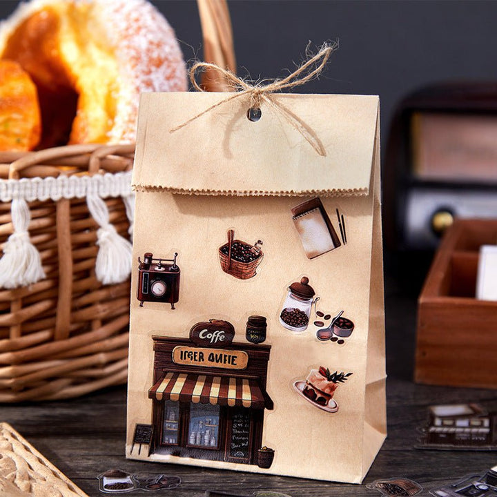 Coffee Sticker PET Cafe Shop Series Aesthetic Journal Decor
