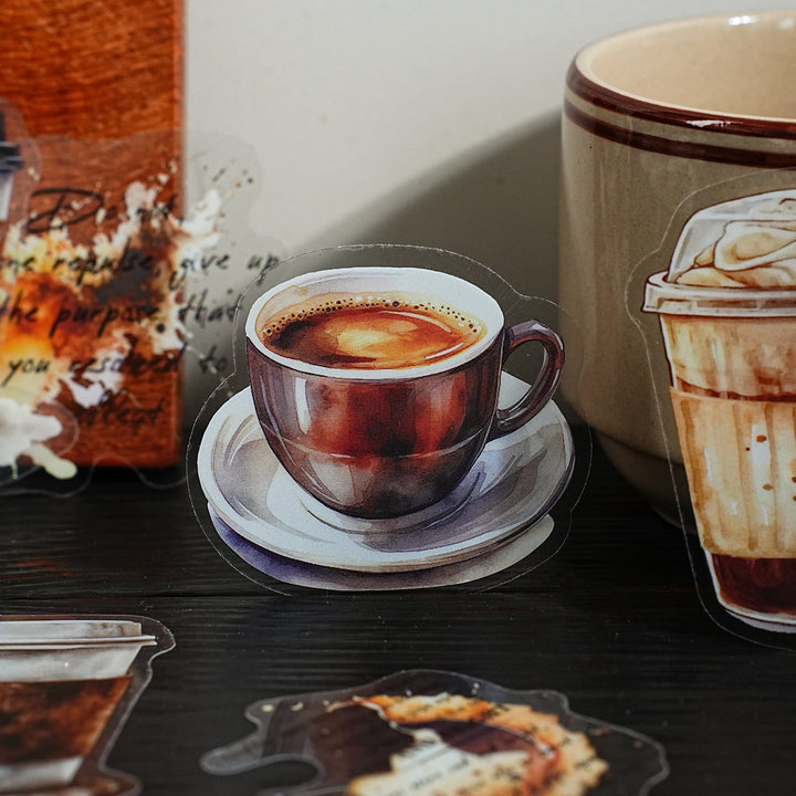 Coffee Stickers PET Coffee Freedom Series Handmade Crafts