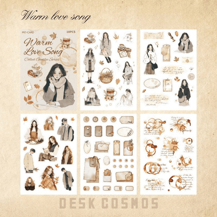 Collect Gentle Series Warm Love Song Character Theme Double Material Sticker