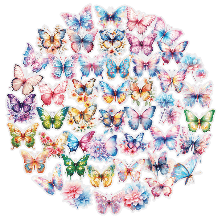Rainbow Butterfly Waterproof Stickers for DIY and Decoration