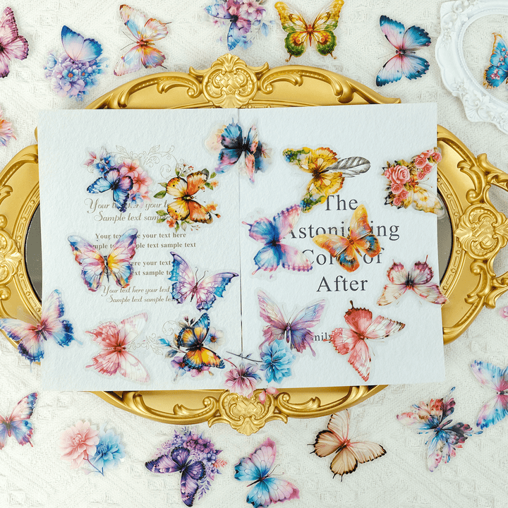 Colorful Butterfly Stickers Magic Romance Detailed View