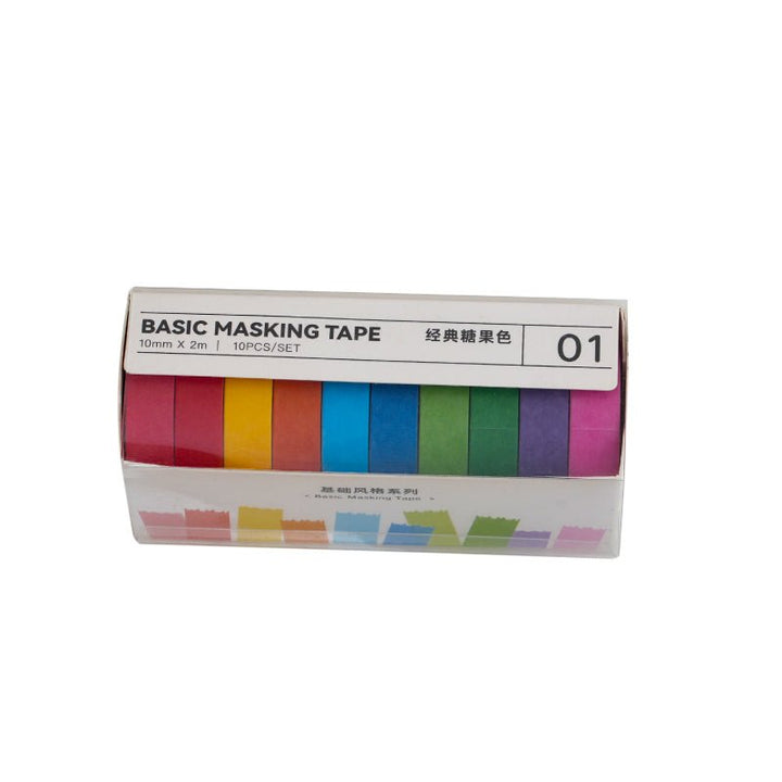 Colorful Washi Tapes Basic Style Backgrounds White Background