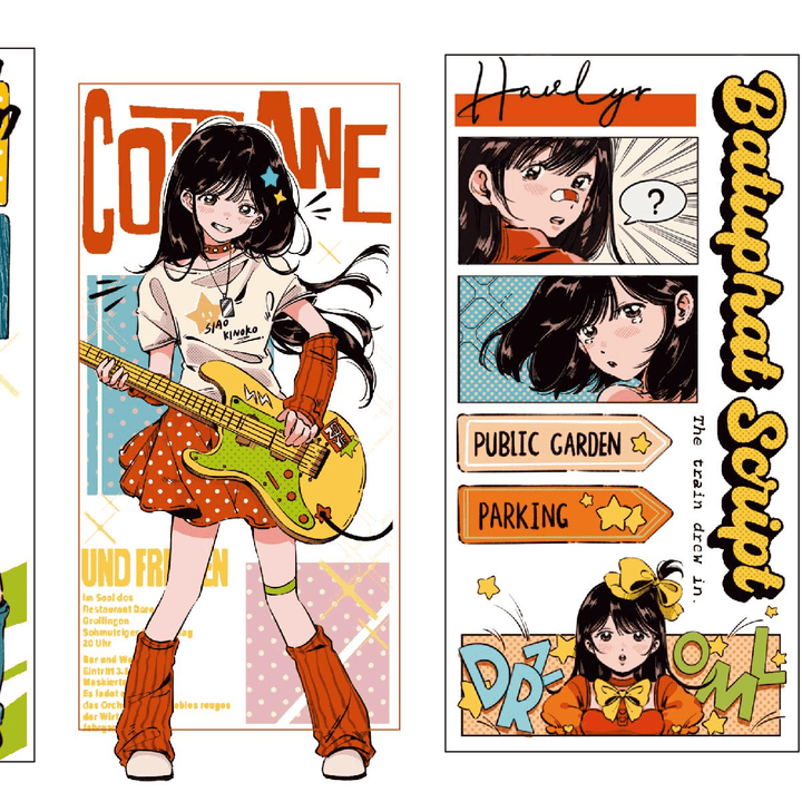 Comic Girl PET Tape Yinxi anime girl element