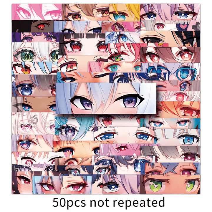 Comic Stickers PVC Anime Eyes Sweet Cute Design