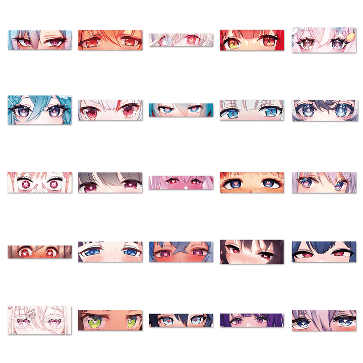Comic Stickers PVC Anime Eyes Cute Cartoon Character Stickers