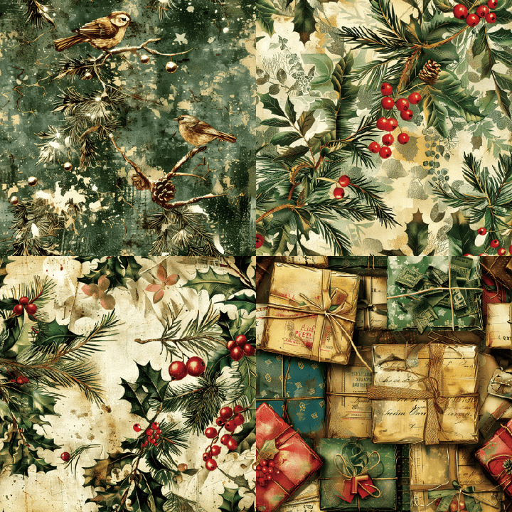 Craft Paper Background Christmas Atmosphere Art Project Paper