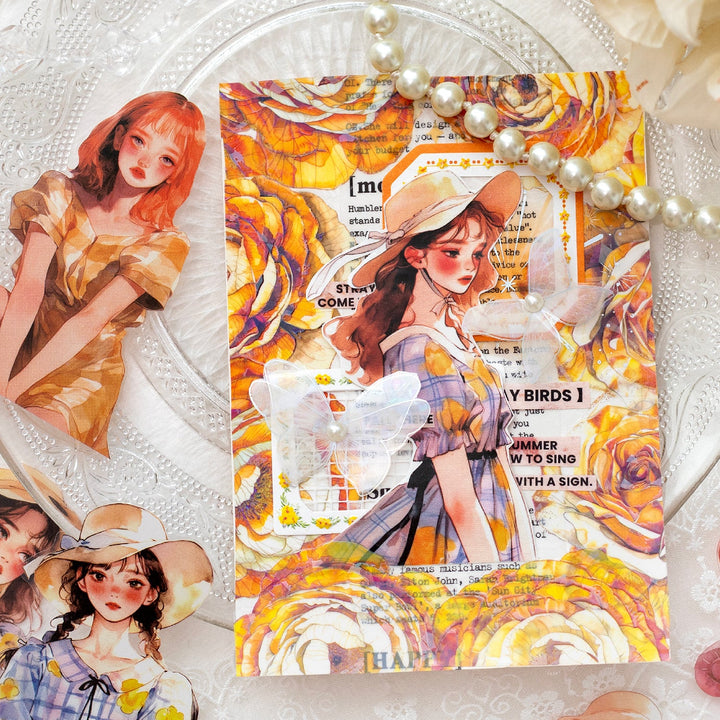 Customize Life Series PET Stickers Clear Design Characters Fashion DIY Craft