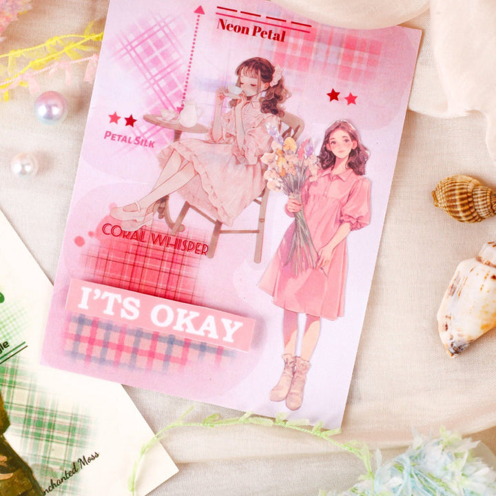 Grid Chromatography Series PET Stickers for Mood Board Aesthetics