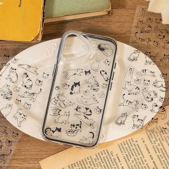Line Cat Creative Kitten PET Stickers Art Projects