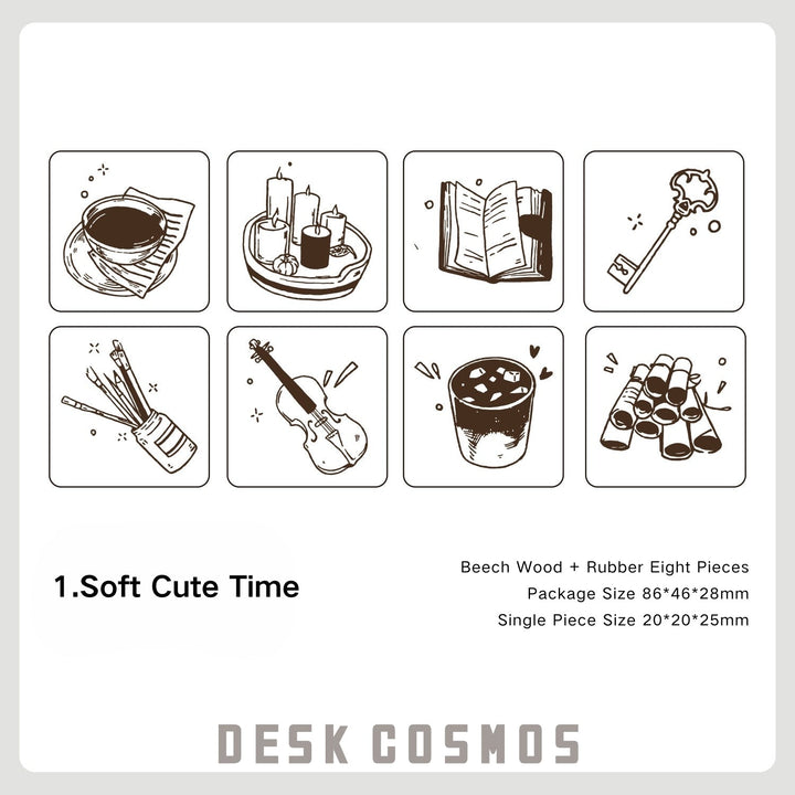 Cute Little Seal Wooden Stamps Cute DIY Sweet Food