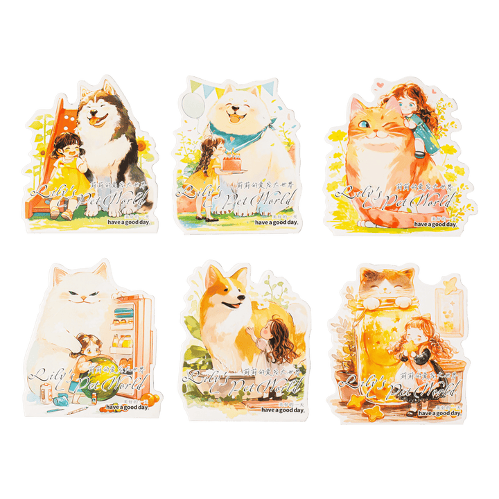 Lily's Pet World Journal PET Stickers Kawaii Animal Characters