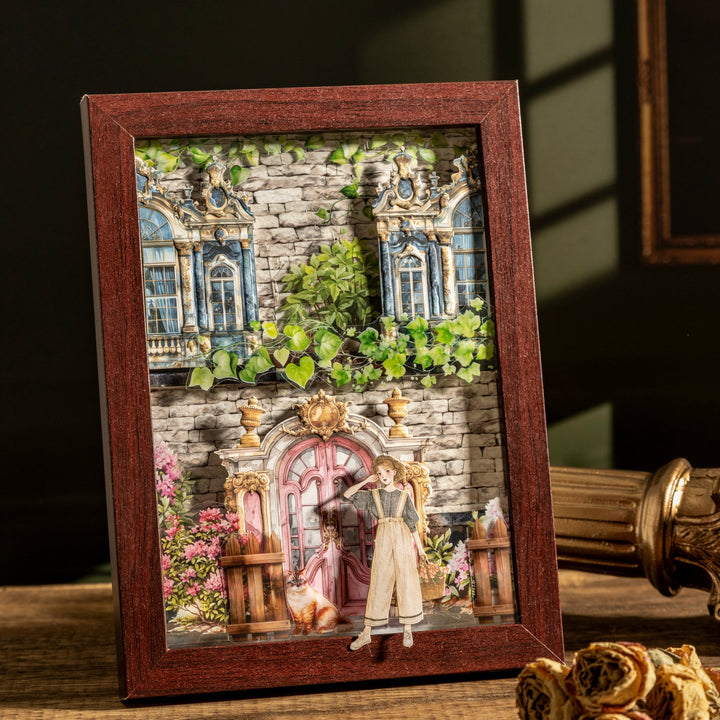 Scrapbook Cutout Stickers Old Doors and Windows Retro Style