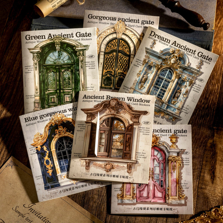 Cardstock Cutout Old Doors and Windows Elegant Scrapbook Supplies