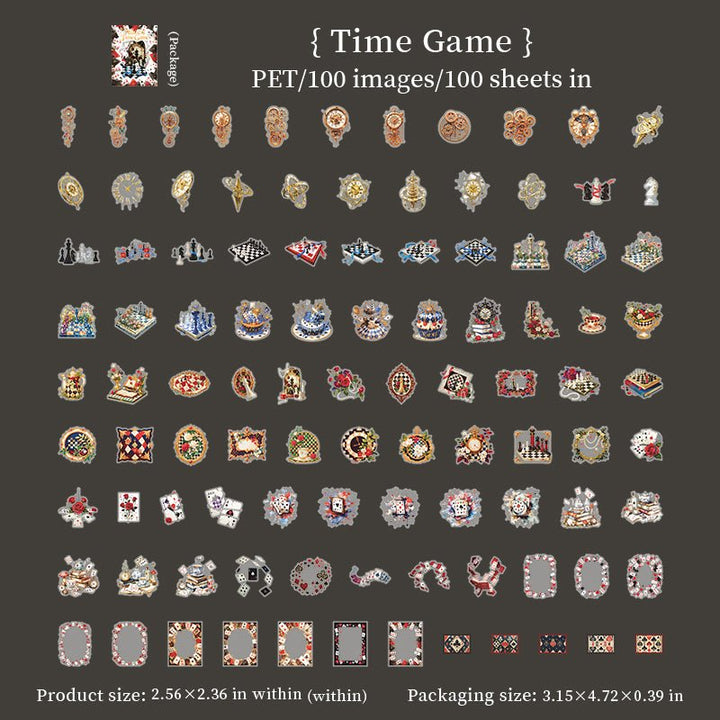 Alice's Time Game PET Stickers - Desk Cosmos