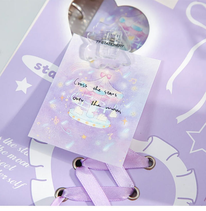 Daydream Guide Series Cute Desk Memo Pad Retro Cartoon Goldfish and Carousel Theme