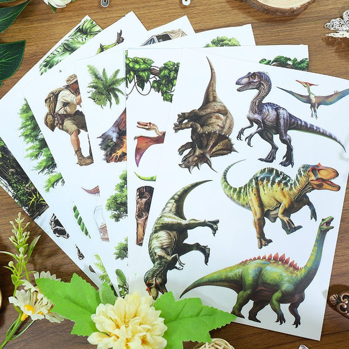 Primitive Obelisk Dino PET Stickers for Notebook Decoration