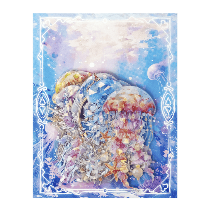 Dreamy Jellyfish Series Silver Foil Stickers for Ocean Themed Decorations
