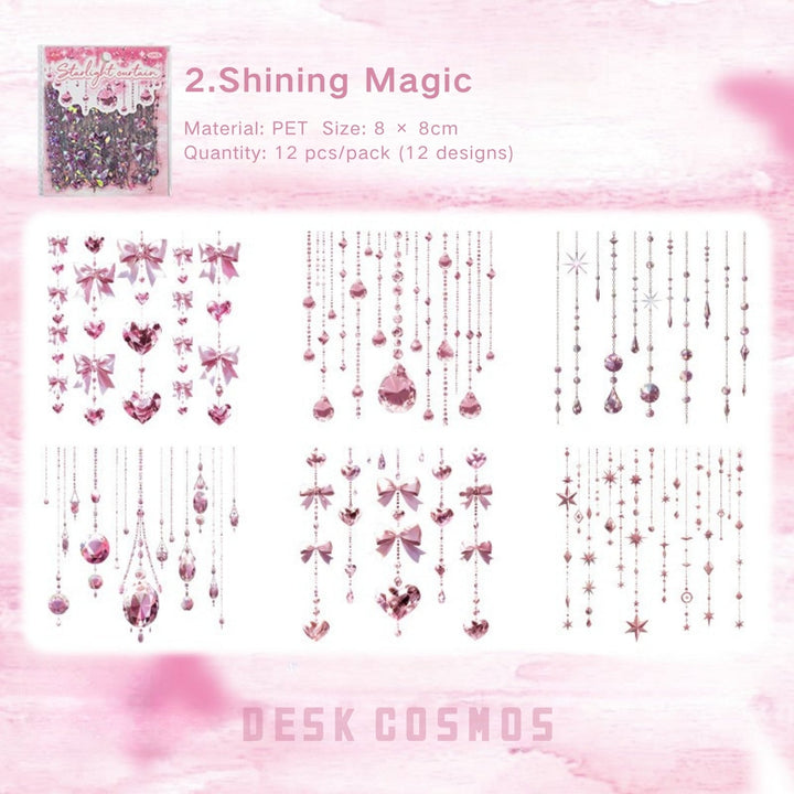 Starlight Curtain Shining Magic PET sticker shiny fantasy theme
