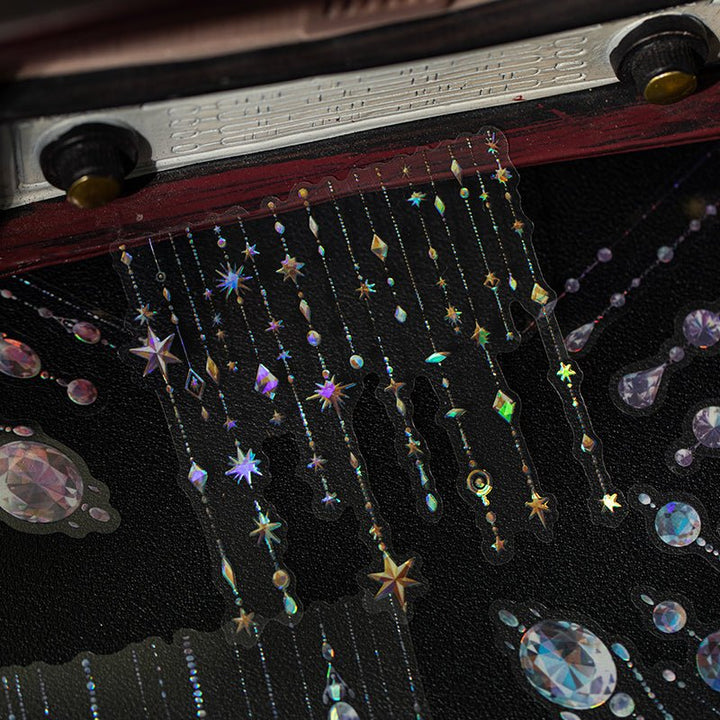 Starlight Curtain shell gloss sticker suitable for art journaling