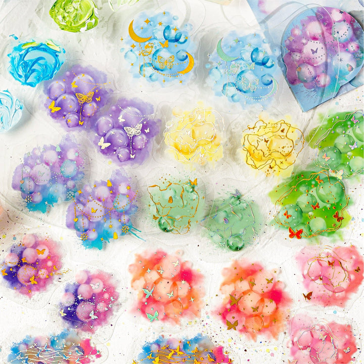 Flowing Light Dreamy Scrapbooking PET Stickers For Journals
