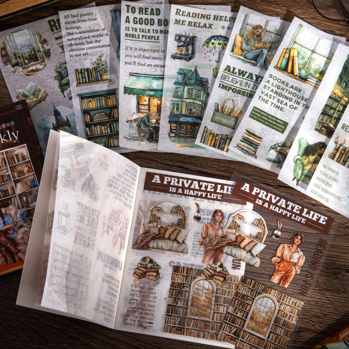 Reading Weekly Decorative Stickers For Personalizing Journals