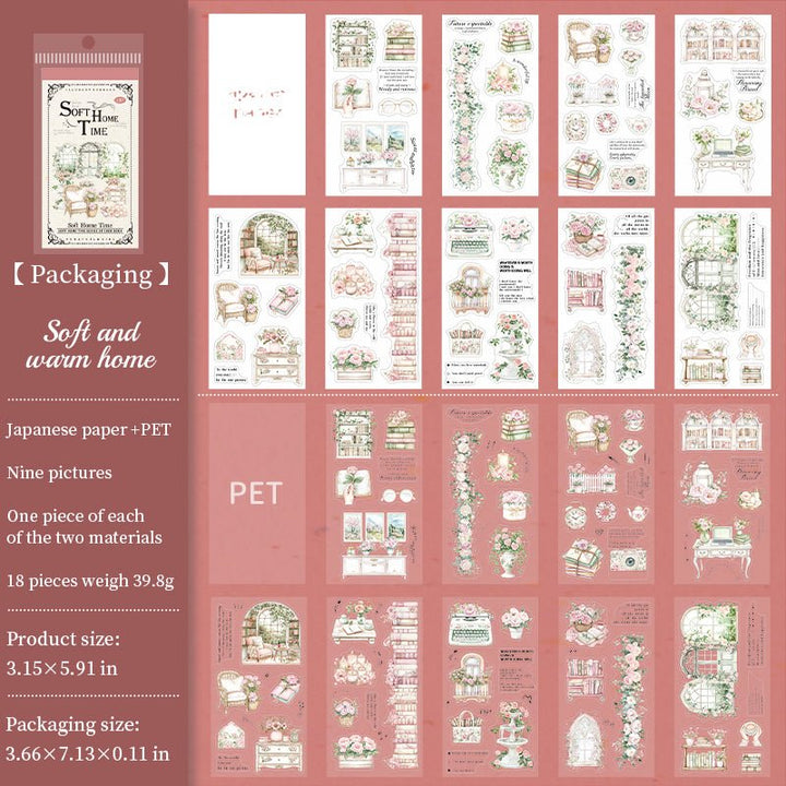 Soft Home Time Soft and Warm Home comfy lifestyle stickers