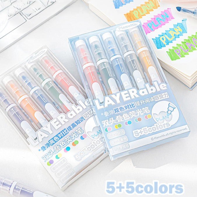 Dual Tip Highlight Planning Markers Planning Essentials