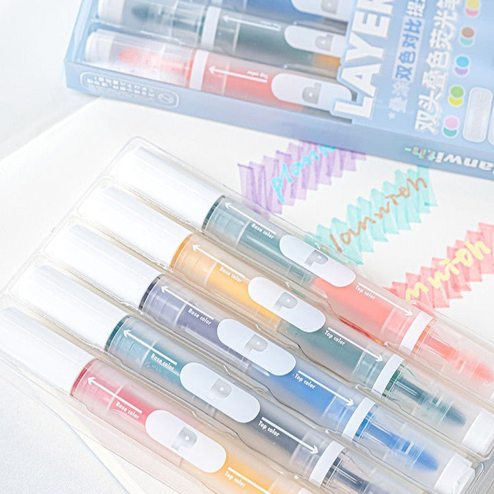 Dual Tip Highlight Planning Markers Everyday Use