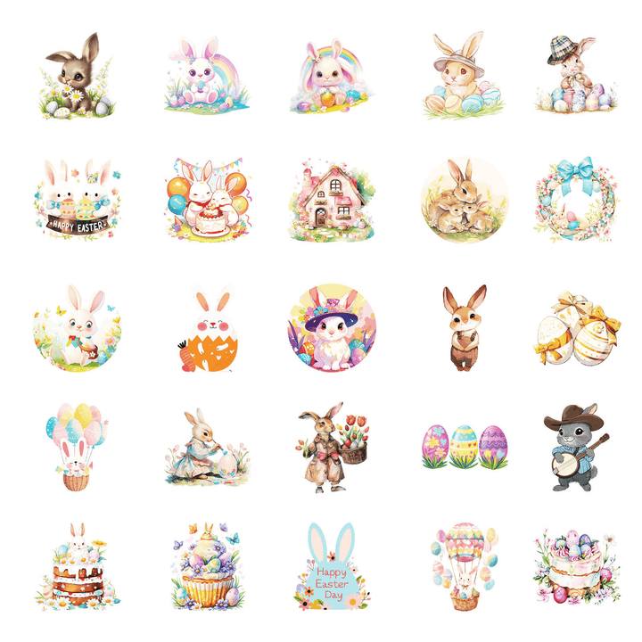 Easter Bunny Series Cute Easter Bunny Stickers