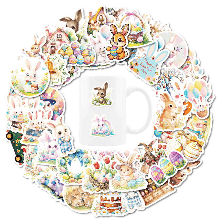 Easter Bunny Series Easter Decoration Animal Stickers