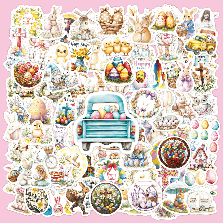 Easter Egg Series Bunny Stickers for Sweet Decoration