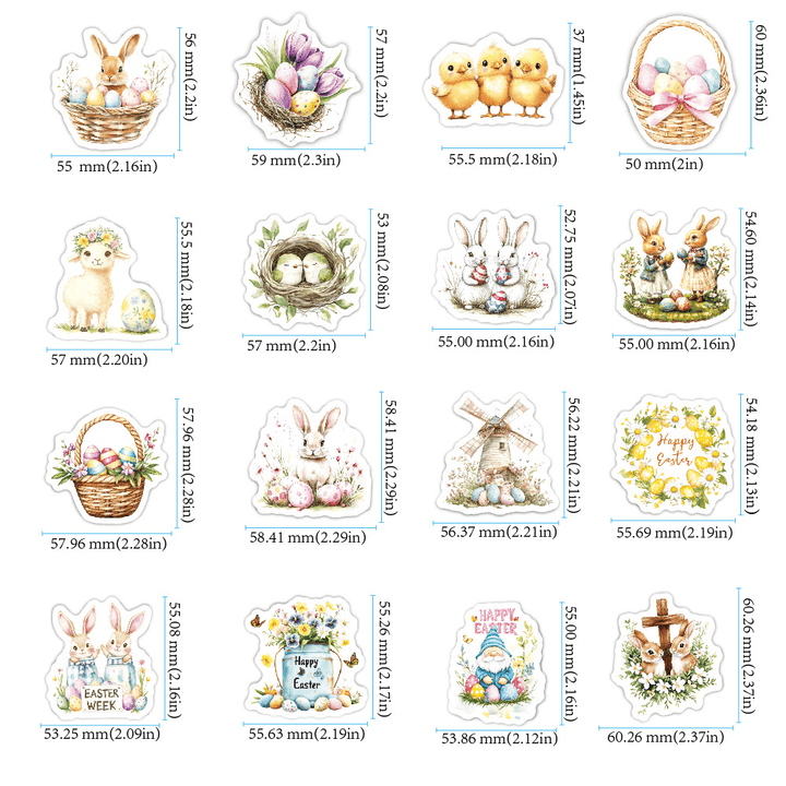 Easter Egg Series Animal Stickers for Easter Decorations